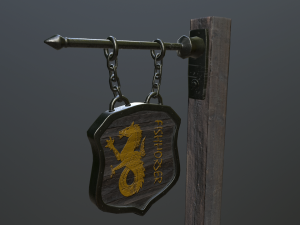 medieval sign 3D-Modell