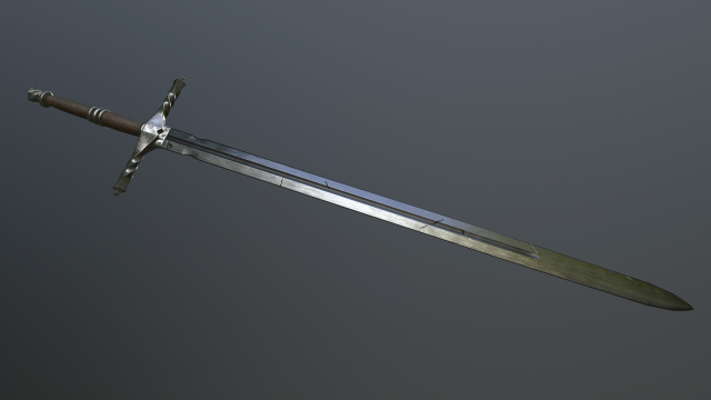 medieval twinhand 3D Модель .c4d .max .obj .3ds .fbx .stl .blend 