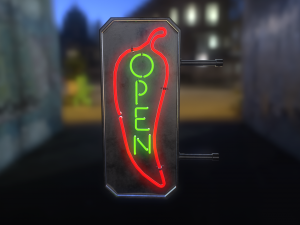 neon sign pbr 3Dモデル