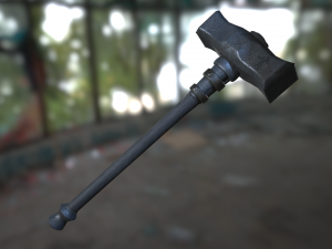 runed hammer Model 3D