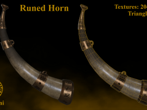 runed horn 3D 모델