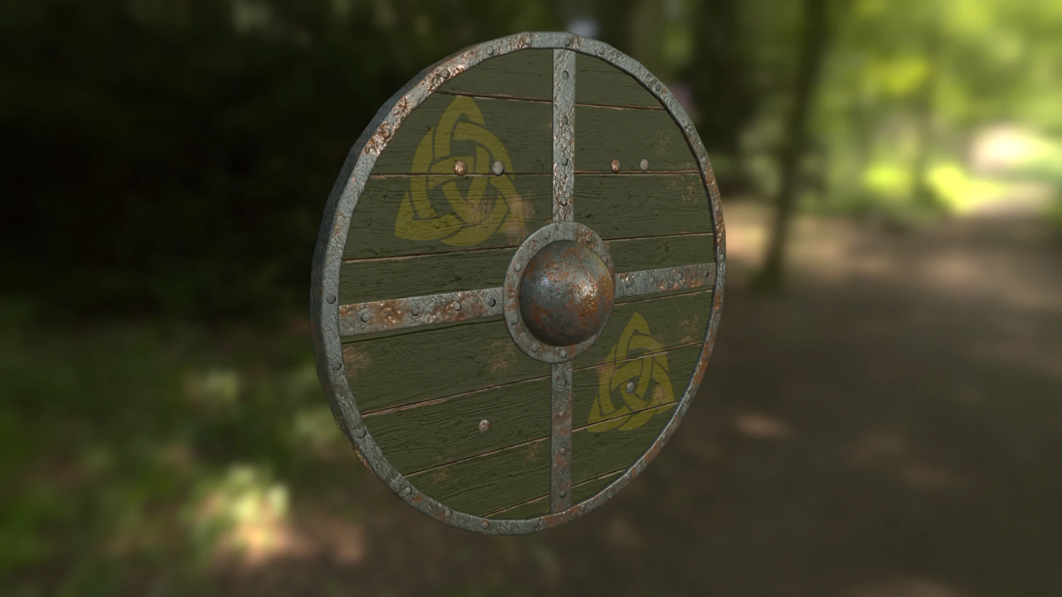 scandinavian shield 3D Model .c4d .max .obj .3ds .fbx .stl .blend 