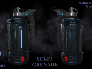 sci-fi grenade pbr 3D Model