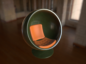 set of spherical chairs pbr 3Dモデル
