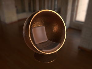 set of spherical chairs pbr 3Dモデル