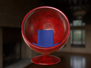 set of spherical chairs pbr 3Dモデル
