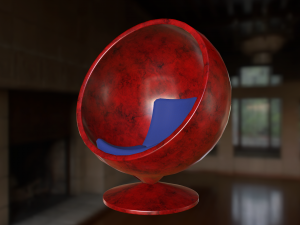 set of spherical chairs pbr 3Dモデル