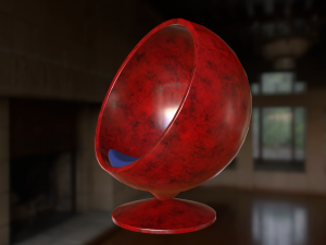 set of spherical chairs pbr 3Dモデル