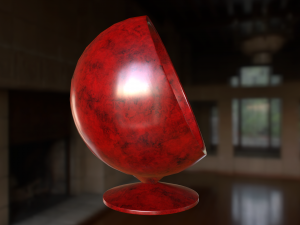 set of spherical chairs pbr 3Dモデル