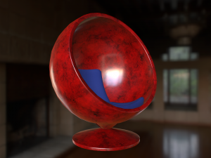 set of spherical chairs pbr 3Dモデル