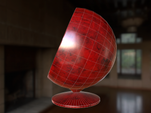 set of spherical chairs pbr 3Dモデル