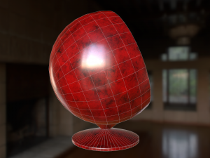 set of spherical chairs pbr 3Dモデル