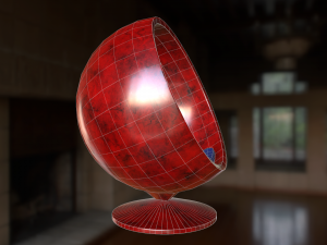 set of spherical chairs pbr 3Dモデル