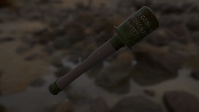 stielhandgranate 3D 모델 .c4d .max .obj .3ds .fbx .stl .blend 