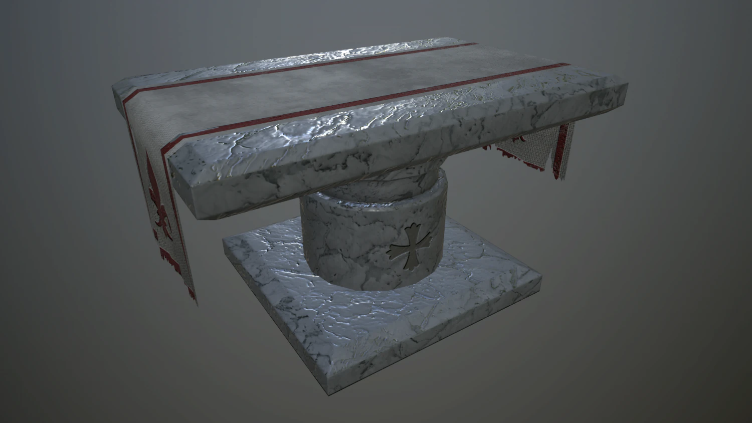 stone table 3D Model .c4d .max .obj .3ds .fbx .stl .blend 
