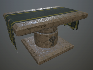 stone table Modèle 3D