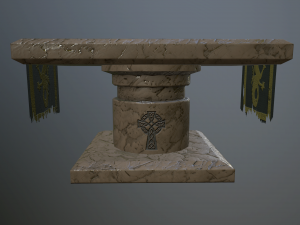 stone table Modèle 3D