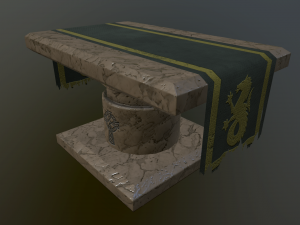 stone table Modèle 3D