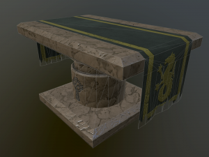 stone table Modèle 3D