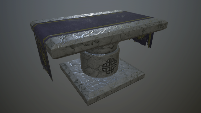 stone table 3D Model .c4d .max .obj .3ds .fbx .stl .blend 