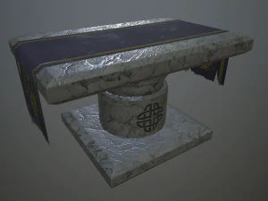 meja batu Model 3D