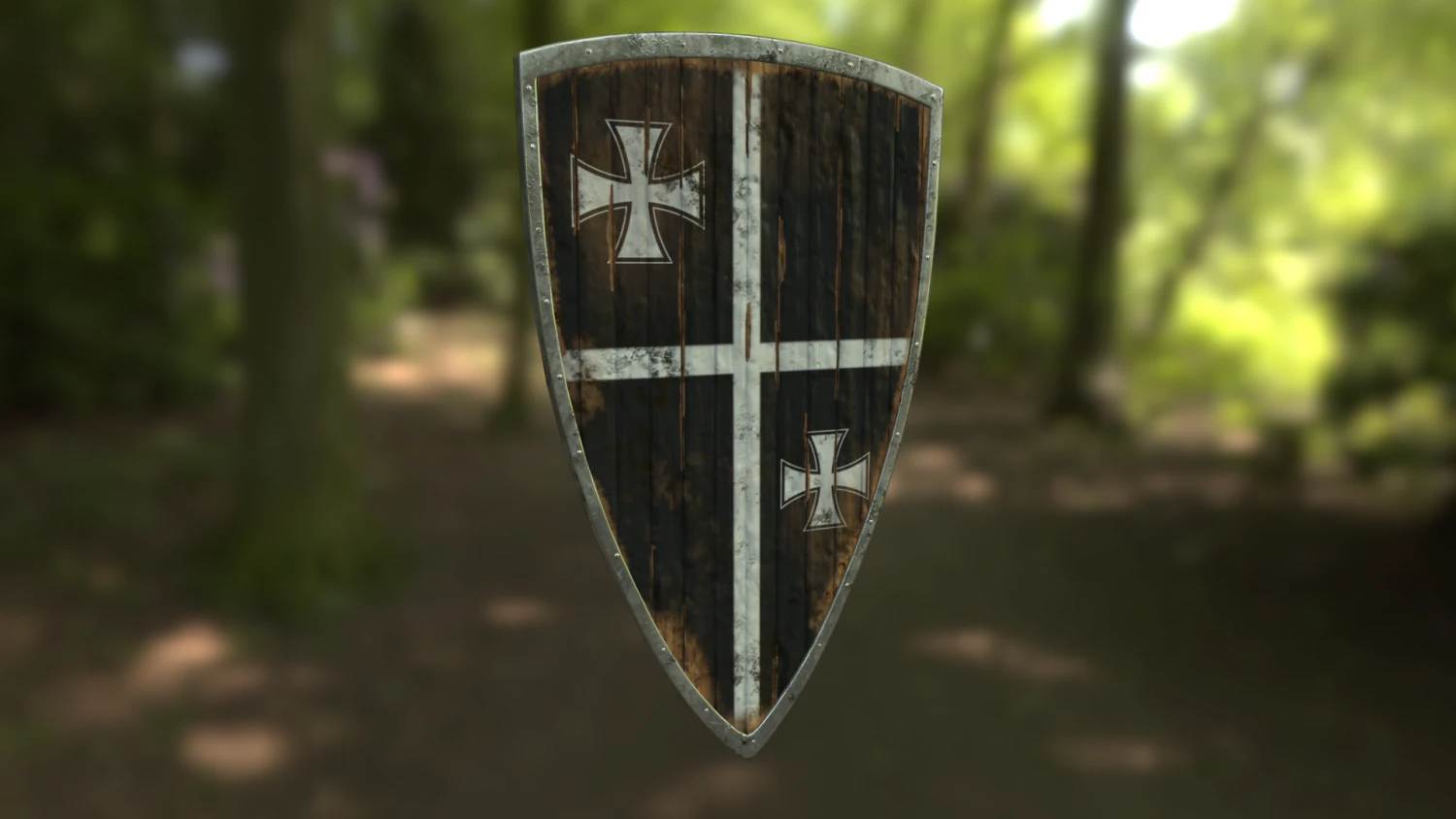 teutonic shield 3D Model .c4d .max .obj .3ds .fbx .stl .blend 