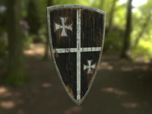 perisai teutonik Model 3D