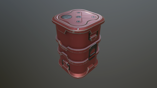 sci-fi barrel Modelo 3D .c4d .max .obj .3ds .fbx .stl .blend 