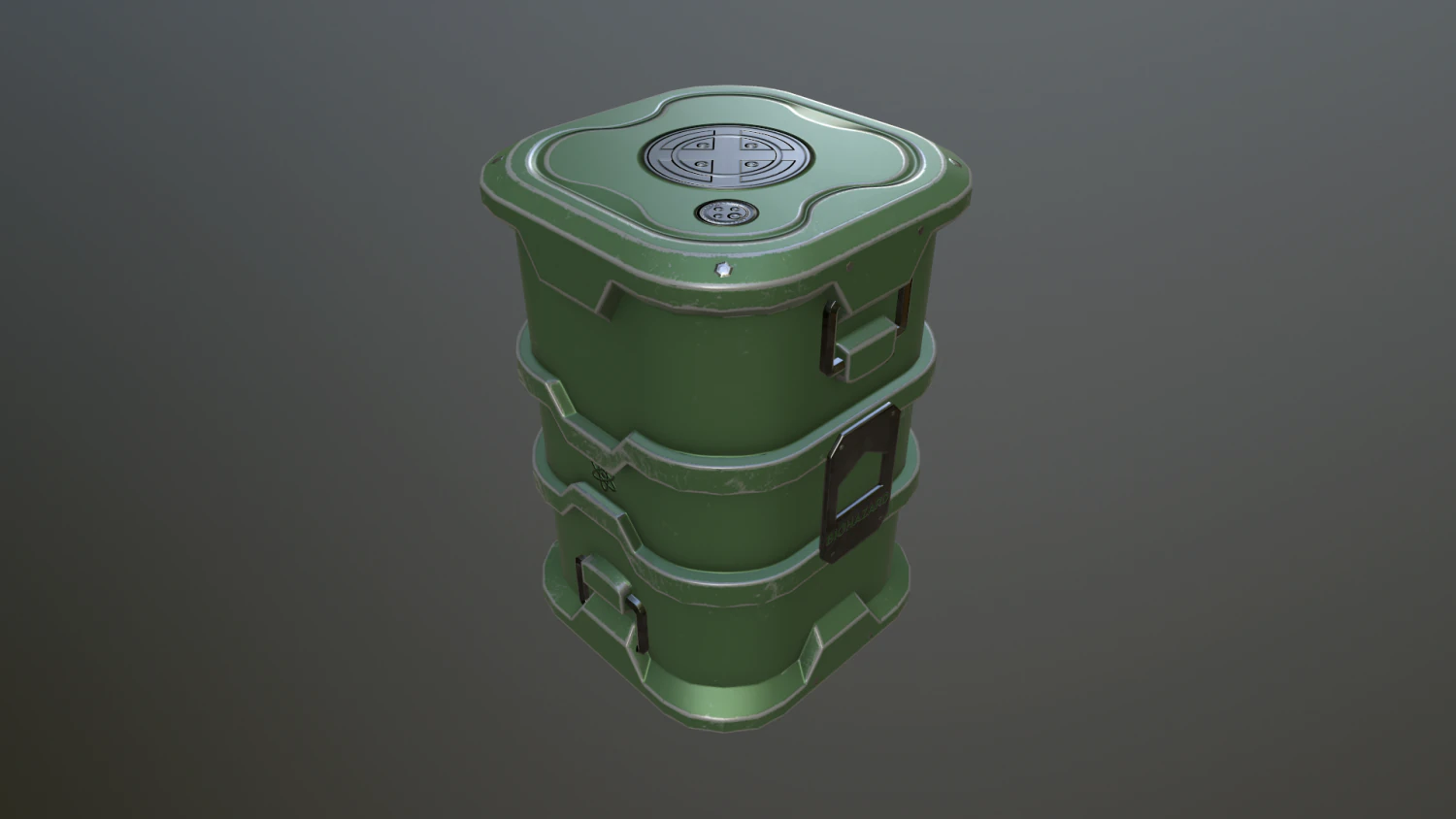 sci-fi barrel 3D Model .c4d .max .obj .3ds .fbx .stl .blend 