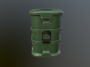 sci-fi barrel Model 3D