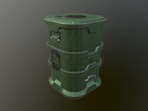 sci-fi barrel 3D Model