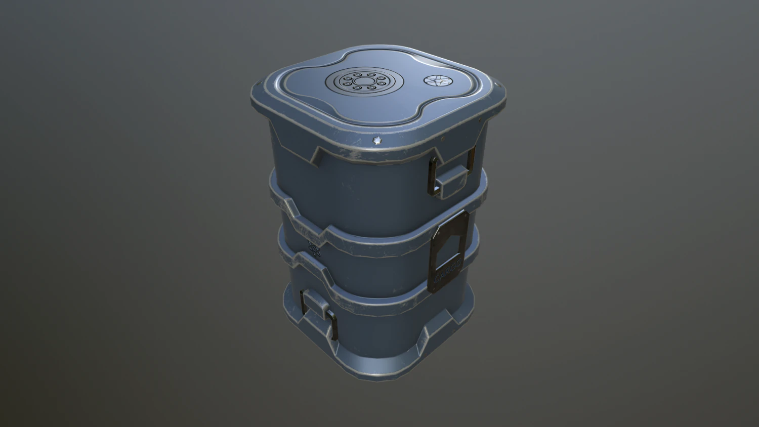 sci-fi barrel 3D Model .c4d .max .obj .3ds .fbx .stl .blend 