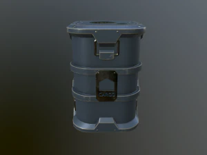 sci-fi barrel 3D Model