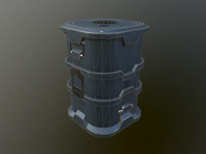 sci-fi barrel 3D Model
