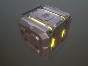 공상 과학 상자 3D 모델