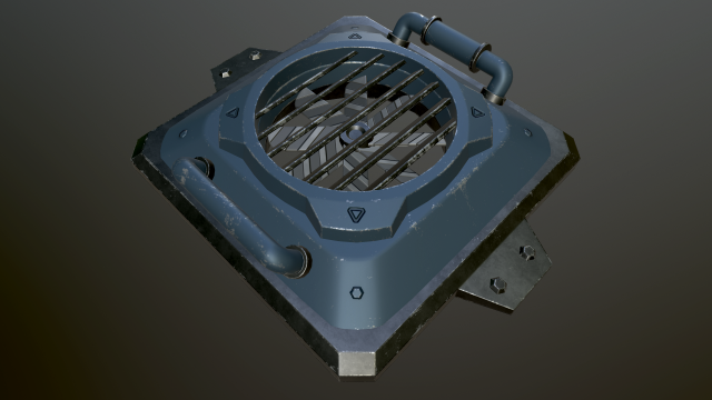 sci-fi fan 3D-Modell .c4d .max .obj .3ds .fbx .stl .blend 