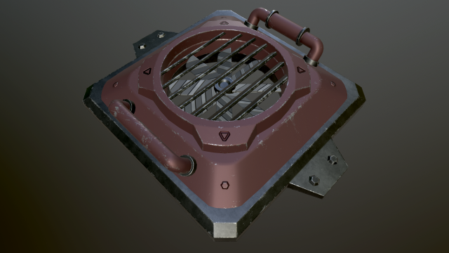 sci-fi fan Model 3D .c4d .max .obj .3ds .fbx .stl .blend