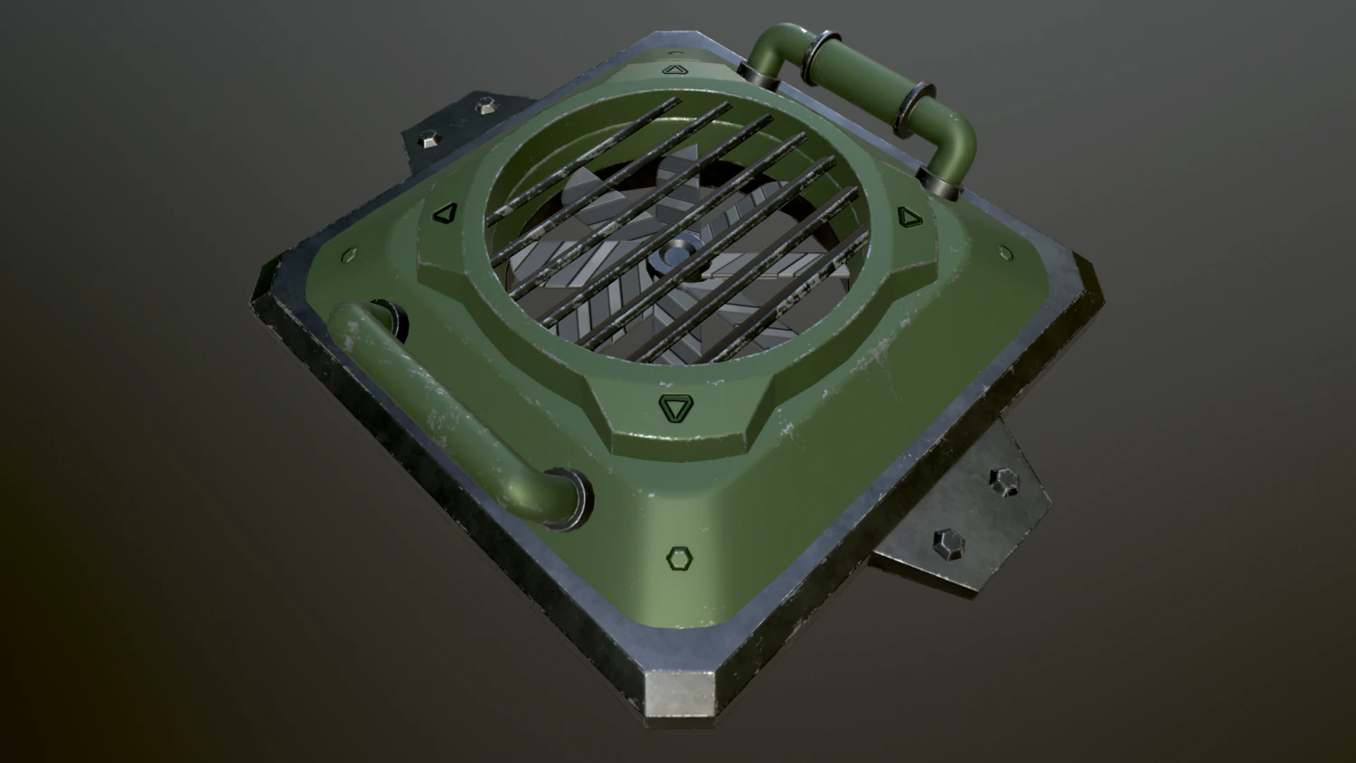 sci-fi fan 3D Model .c4d .max .obj .3ds .fbx .stl .blend 