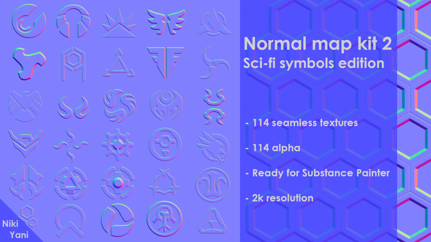 normal map kit 2 sci-fi symbols edition CG Textures .c4d .max .obj .3ds .fbx .stl .blend 