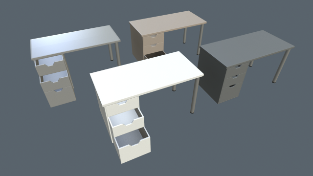 writing tables 3D Model .c4d .max .obj .3ds .fbx .stl .blend 
