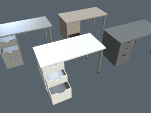 writing tables 3D Model