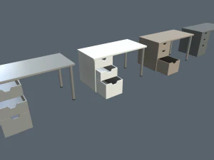 writing tables 3D Model