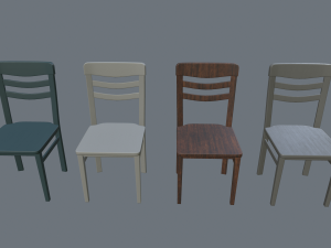 kitchen chairs 3D 模型
