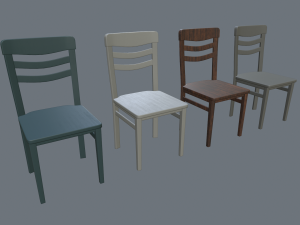 kitchen chairs 3D 模型