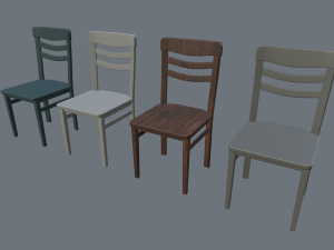 kitchen chairs 3D 模型
