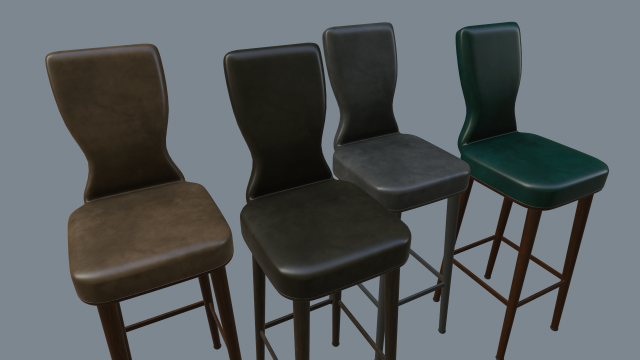 cocktail chairs bar chairs Modelo 3D .c4d .max .obj .3ds .fbx .stl .blend 
