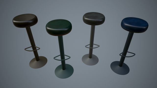 bar chairs 3D 모델 .c4d .max .obj .3ds .fbx .stl .blend 