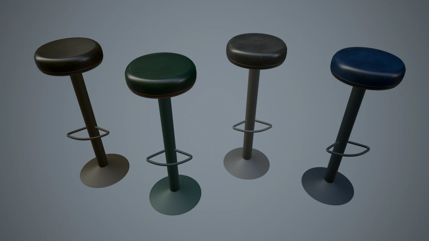 bar chairs 3D Model .c4d .max .obj .3ds .fbx .stl .blend 