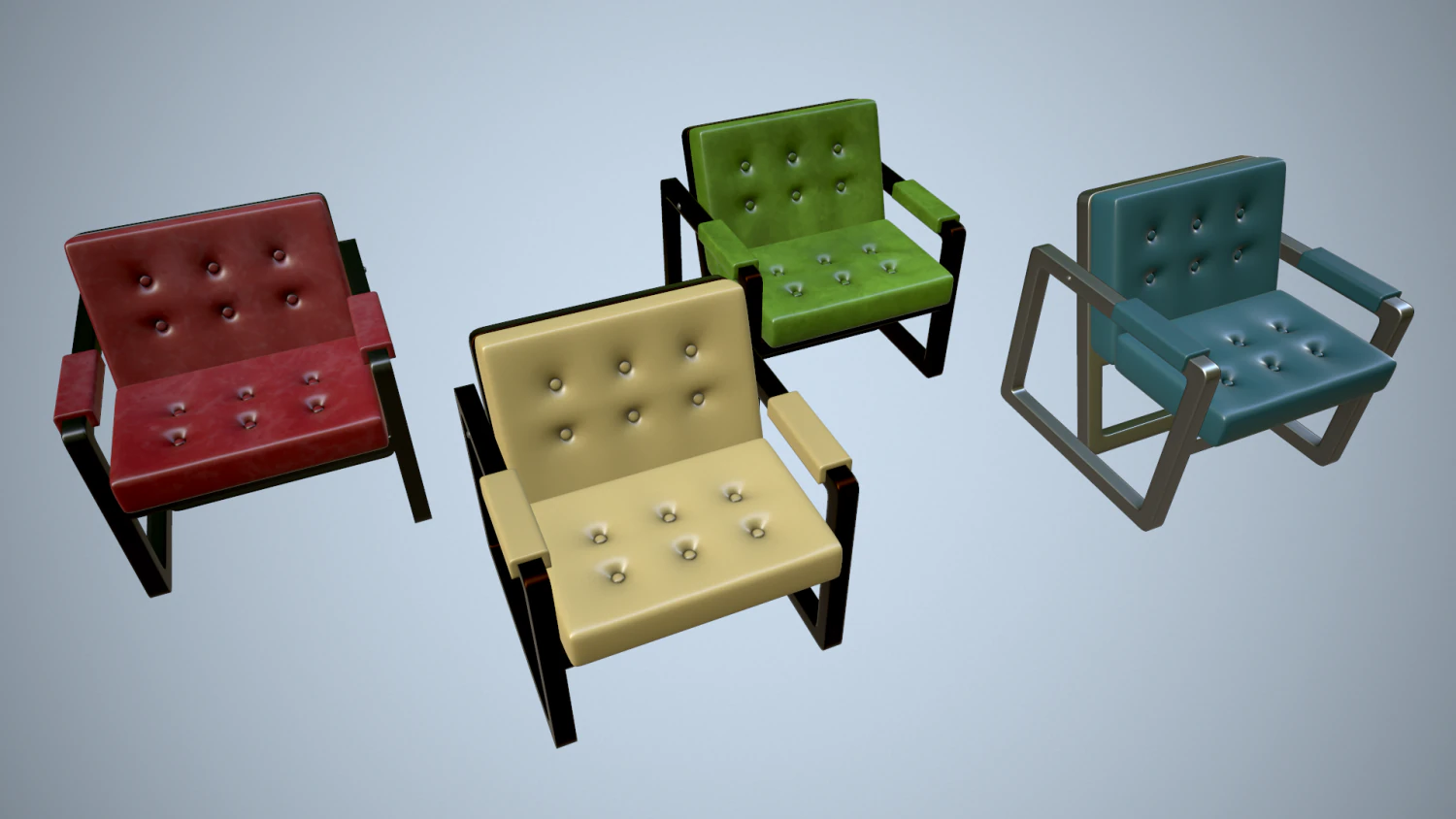 lounge chairs 3D Model .c4d .max .obj .3ds .fbx .stl .blend 