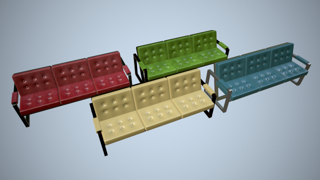 lounge sofa 3D Model .c4d .max .obj .3ds .fbx .stl .blend 